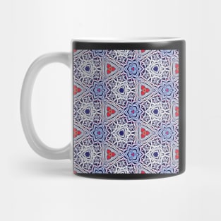 Blue and red pattern Mug